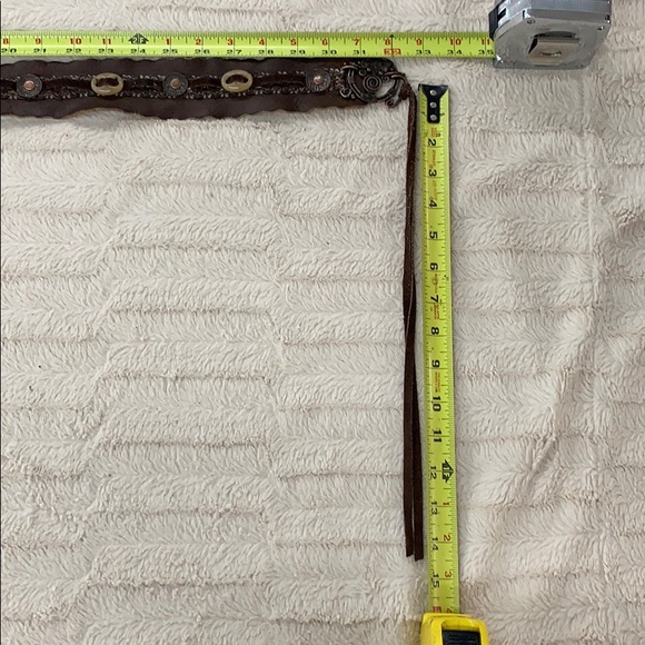 Women’s Brown Leather & Copper Embellishment Belt - Picture 5 of 8